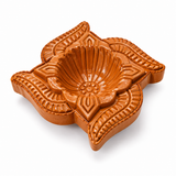Lotus Terracotta Diya – Classic