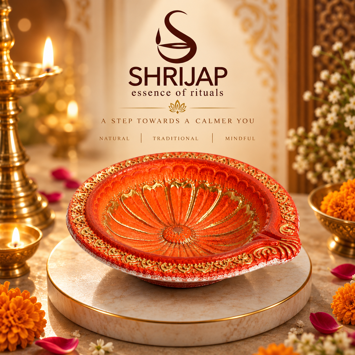 Decorative Painted Traditional Big Diya