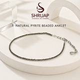 Natural Pyrite Beaded Anklet