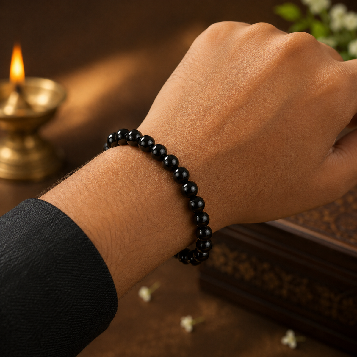 Natural Black Tourmaline Protection Bracelet – 8 MM