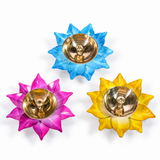 Sunflower Akhand Coloured Diya Small