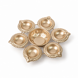 6 Diya Flower Urli With Center Bowl