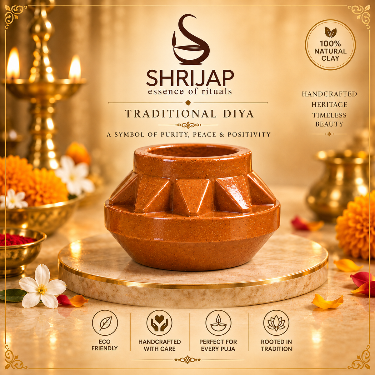 Matka Pot Shape Terracotta Diya – Classic