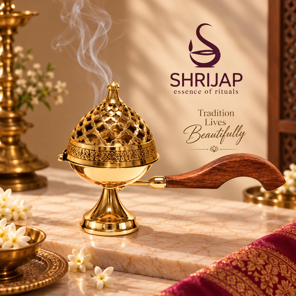 Jali Dhoop Dani With Wooden Handle